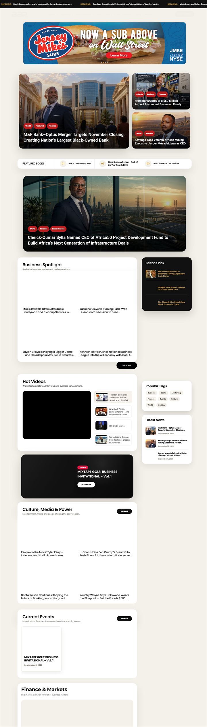 Black Business Review media website preview