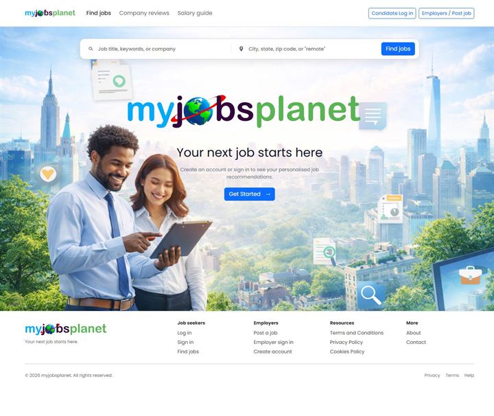 MyJobsPlanet recruitment platform preview