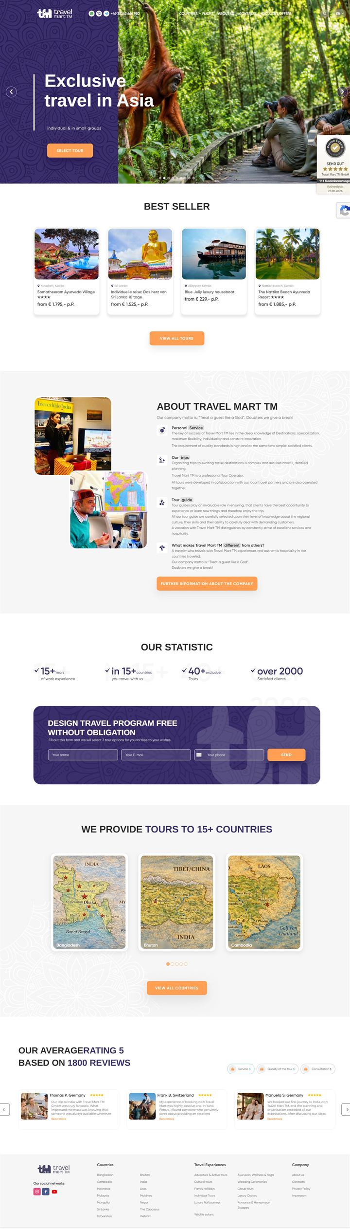 Travel Mart TM travel website preview