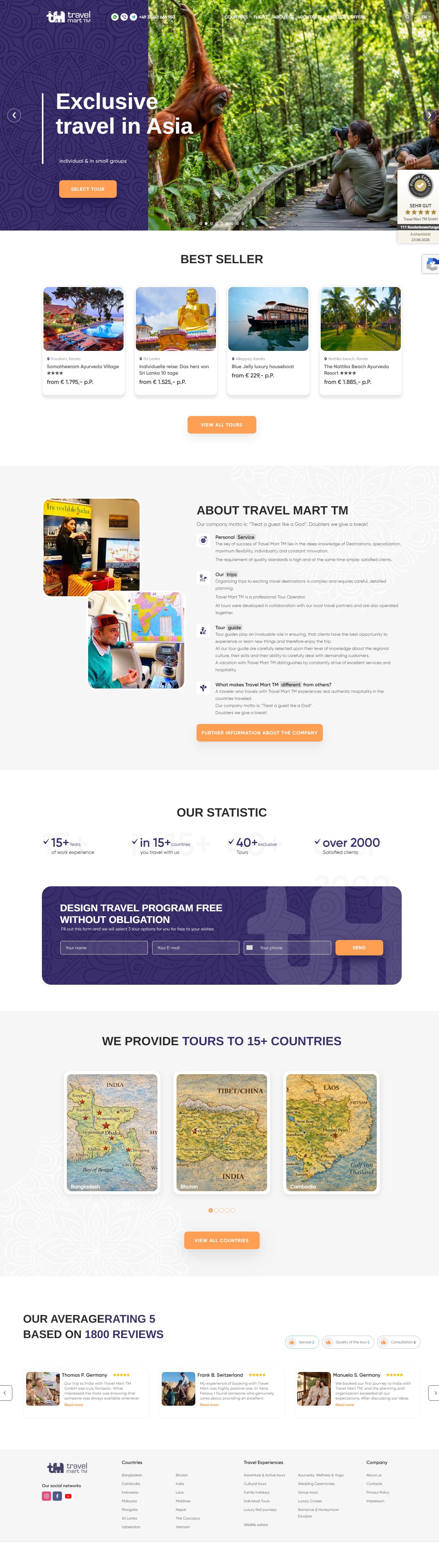 Travel Mart TM website preview